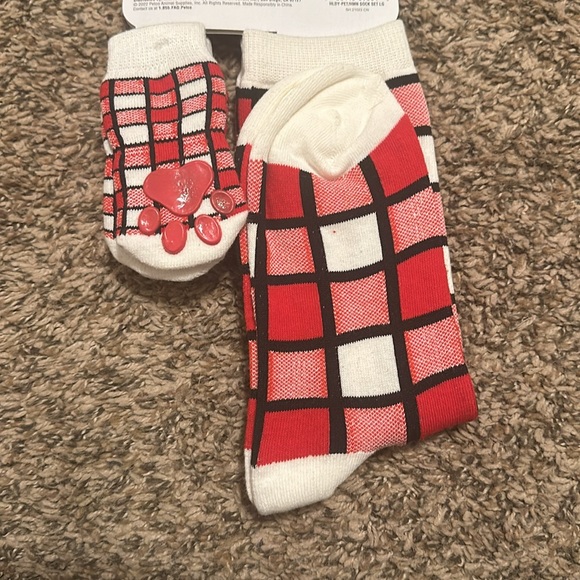 Plaid pet and pet parent socks - Picture 2 of 2